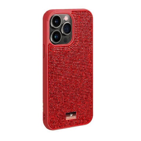 Чехол со стразами SW для iPhone 13 Pro (Красный)