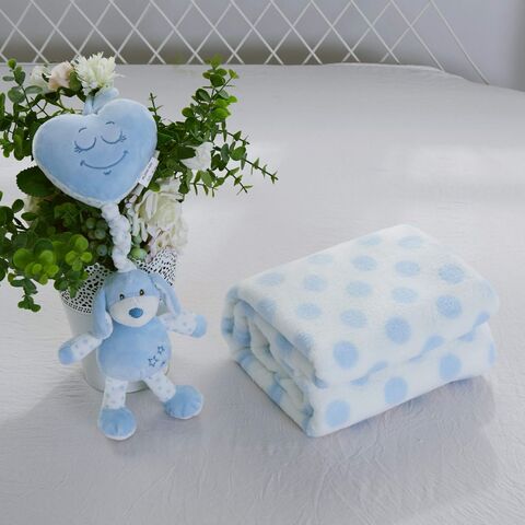 Плед детский с игрушкой Sofi De MarkO №2 голубой