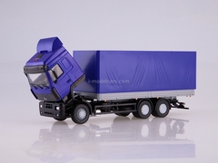 MAZ-6312 flatbed with awning blue-gray 1:43 AutoHistory