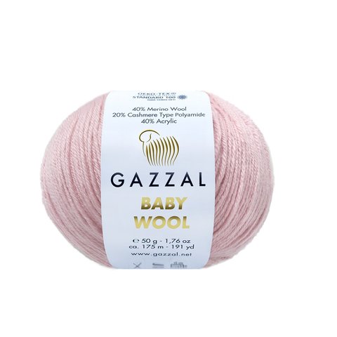 Пряжа Gazzal Baby Wool 836 нежно-розовый