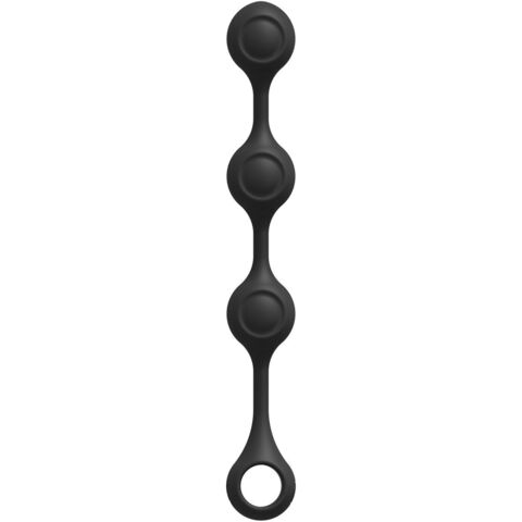 Черные утяжеленные анальные шарики Anal Essentials Weighted Silicone Anal Balls - 34,3 см. - Doc Johnson Kink 2401-57-CD