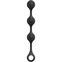 Черные утяжеленные анальные шарики Anal Essentials Weighted Silicone Anal Balls - 34,3 см. - 