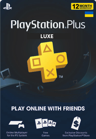 Playstation Store Украина: 12-месячная подписка PlayStation Люкс [услуга выкупа подписки в аккаунт PSN Украина]