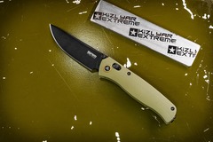 Складной нож SRM 255l-GP BlackWash сталь 10Cr15CoMoV рукоять OD green G10