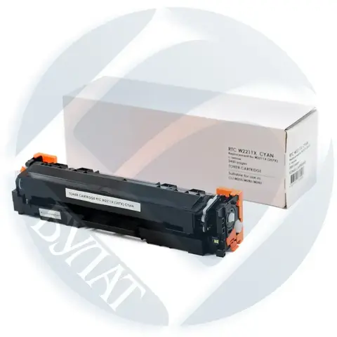 Тонер-картридж 7Q W2211X (207X) Голубой для HP CLJ M255, M282 (2450 стр.), с чипом