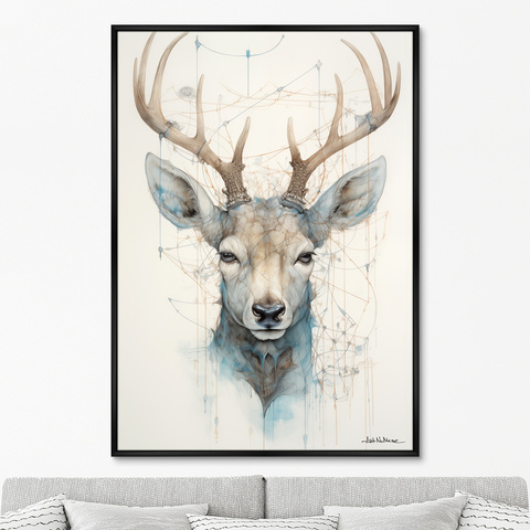 ArtNoMore - Репродукция картины на холсте Enchanted Deer, No 1, 2024г.
