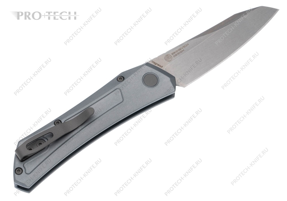 Нож Pro-Tech Oligarch MagnaCut Aluminum Grey Dmitry Sinkevich Design - фотография 
