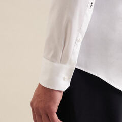 Сорочка мужская Seidensticker Slim Fit 01.693677-01 белая из оксфорда
