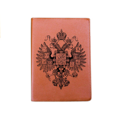 Ежедневник с обработанными краями "Герб Российской Империи", рыжий