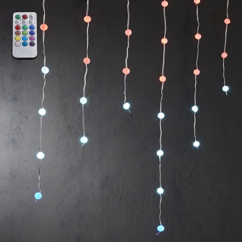 Гирлянда-занавес Luca Lighting Ягодки 300х70см мультиколор с пультом управления