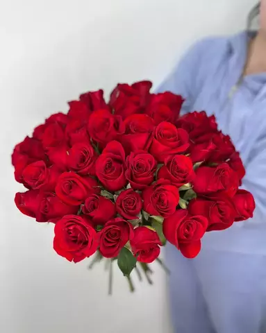 Красные розы 39 штук ( Кения) 40 см
