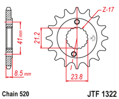 Звезда передняя ведущая JTF1322.15 CRM250 CRM250R CRM250AR XR400 36215