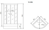 Душевая кабина Timo Standart 90*90*220  (T-1190)