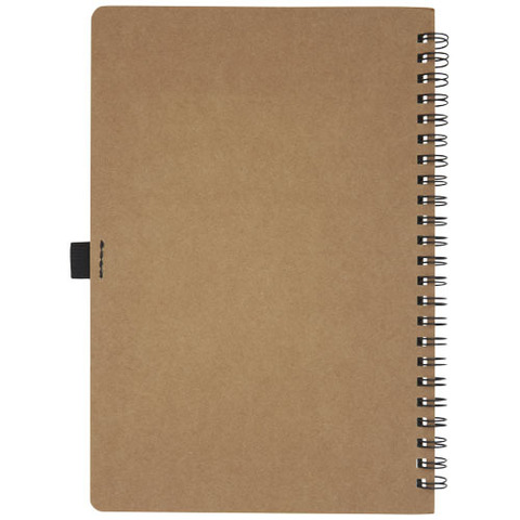 Блокнот Cobble на пружине, формат A5, изготовленный из переработанного картона, с листами из каменной бумаги