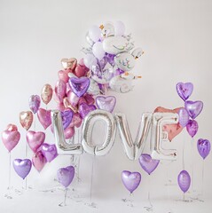 Сет гелиевых шаров Любовь LOVE
