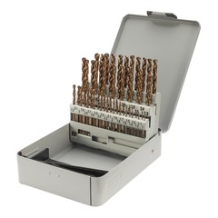 Набор сверл по металлу 1-5,9мм 50шт DIN338 HSSE-Co5 135° (мет. кейс) H-Tools 08347400