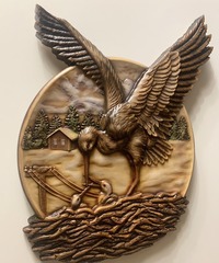 Силиконовый молд Аист (медальон) № 0470