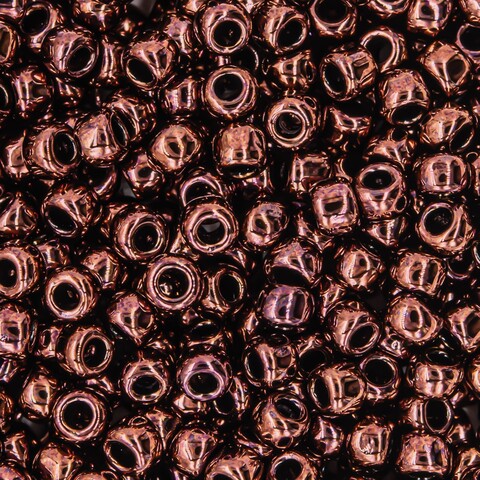 Японский бисер TOHO Round 8/0 (№222), металлизированный, непрозрачный глянцевый