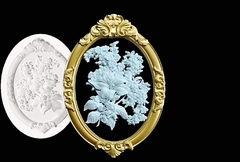 Силиконовый молд Рамка + букет в подарок