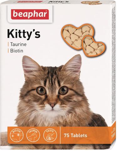 Beaphar Kitty's + Taurine + Biotine кормовая добавка для нормализации обмена веществ 75таб/52,5г