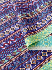 Ткань бязь плательная, рис. " Африканский орнамент", ширина 150 см, арт. 1032