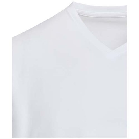 Футболка унисекс Balfour плотностью 200 г/м² с коротким рукавом и V-образным вырезом, изготовленная из органических материало