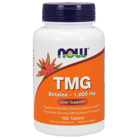 Now Foods, TMG, 1000 мг, 100 таблеток