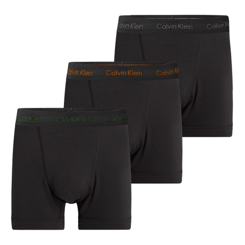 Боксерки Calvin Klein Cotton Stretch Trunk 3P - b-faded grey-samba/evergreen logo