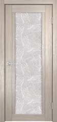 Межкомнатная дверь К-11 / Цвет тон Кремовая лиственница / Остекление "Гранит прозрачный" / Двери Верда