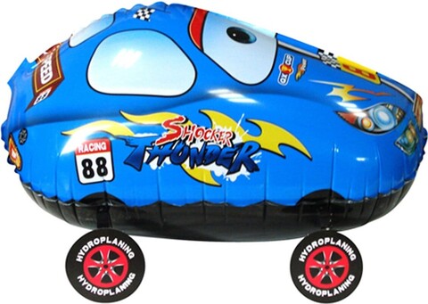 Шар (24''/61 см) Ходячая Фигура, Гоночная машинка, Синий, 1 шт.