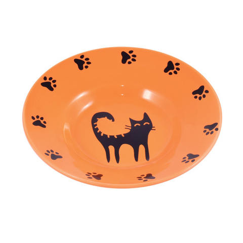 Mr.Kranch блюдце керамическое для кошек оранжевая 140 мл