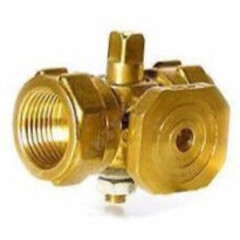 Кран для манометра 3-ходовой латунь 11б18бк(ф) Ду 15 Ру16 ВР G1/2"-М20х1,5 без рукоятки с фланцем Пензапромарматура 013011200