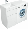 Aquanet 239298 Тумба c раковиной Токио 110 L напольная 1 ящик, б/к цвет белый глянец (239298)