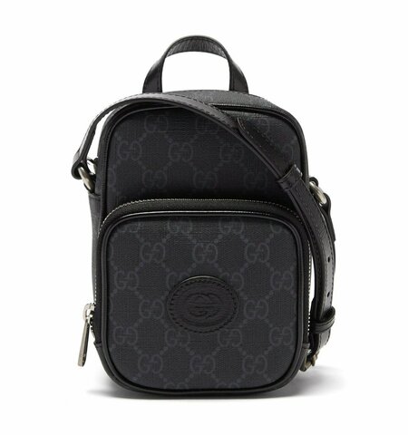 Мини-сумка через плечо Gucci GG Supreme из ткани и кожи