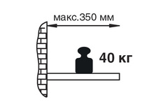 Менсолодержатель MOD 6, 150x200, серебро античное