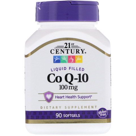 21st Century, Liquid Filled CoQ-10, 100 mg, 90 Softgels