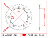 Звезда Задняя Ведомая RK B4462-50 JTR853-50 TTR250 TT250-R TT250 Raid