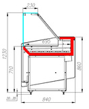 фото 8 Витрина тепловая POLUS KC80 SH 1,2-1 (1008 темный дуб) на profcook.ru