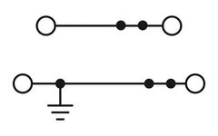 UTTB 2,5-PE/L-Двухъярусная заземляющая клемма