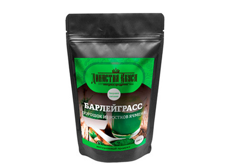 Порошок ростков ячменя Династия Вкуса, 100г