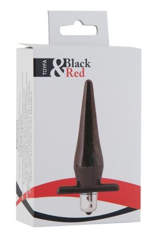 Черная водонепроницаемая вибровтулка Black&Red - 12,7 см. - ToyFa Black&Red 901301-5