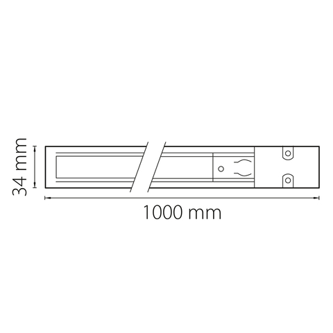 Трехфазный шинопровод Barra Lightstar 504019 серый 1м