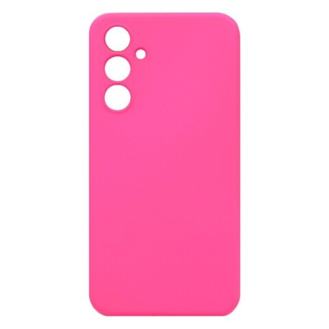 Силиконовый чехол Silicone Cover с защитой камеры для Samsung Galaxy A54 (Ярко-розовый)