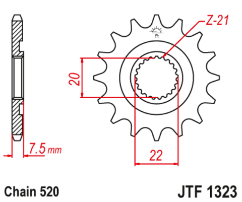 Звезда ведущая JTF1323-12