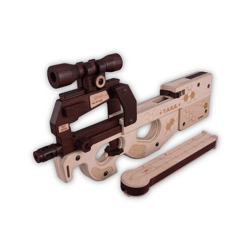 Пистолет-пулемет WASP от TARG - деревянный конструктор, сборная модель, 3d пазл