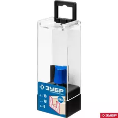 ЗУБР 18 x 19 мм, хвостовик 8 мм, фреза пазовая прямая, Профессионал (28753-18-19)