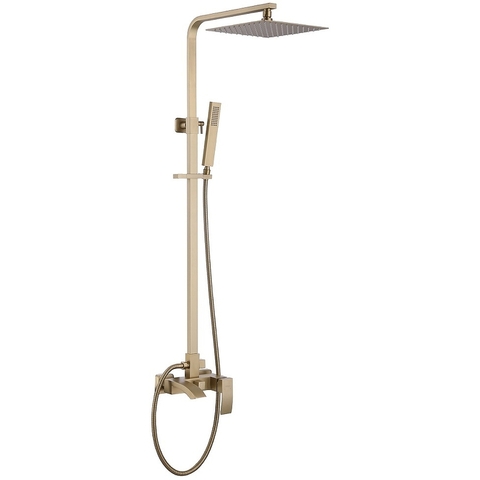 Abber AF8616G Душевая стойка Wasserfall AF8616G с изливом, золото матовое