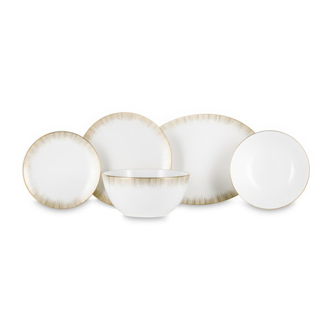 Сервиз столовый 20 предметов на 6 персон Narumi Сверкающее золото