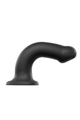 Черный фаллос на присоске Silicone Bendable Dildo L - 19 см. - 