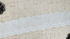 Шитье хлопок, ш. 5 см, белый